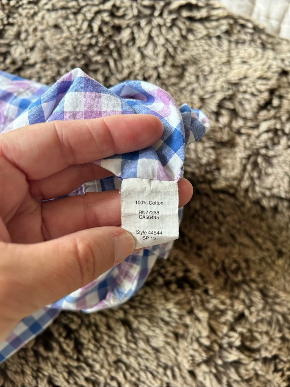J. Crew Pink, Blue and White Plaid Button-Down Shirt